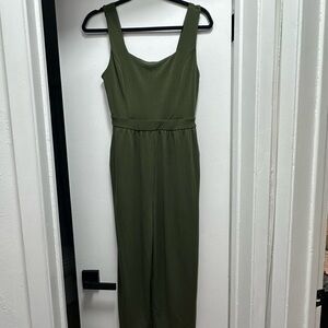 Olive Green Wide Leg Jumpsuit